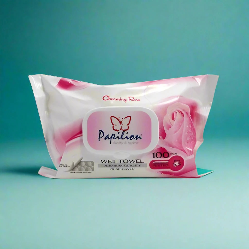 Look Alyfe Papilion 100 Sheets Charming Rose Wet Wipes with Cap