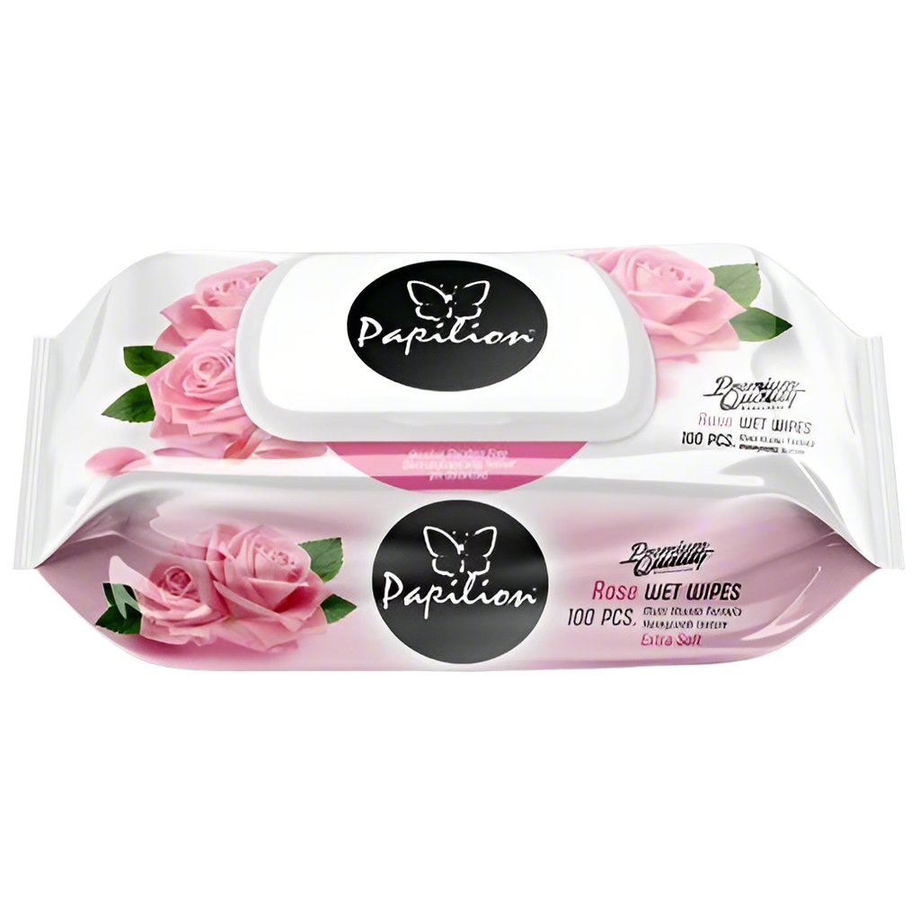 Look Alyfe Papilion 100 Sheets Charming Rose Wet Wipes with Cap