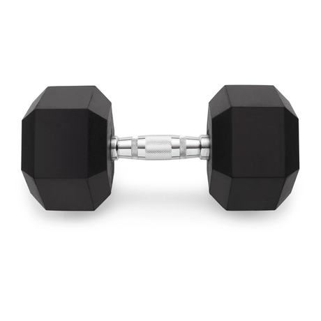 Look Alyfe Proesce Single Rubber Hex Dumbbell with Chrome Handle - LKDB-111