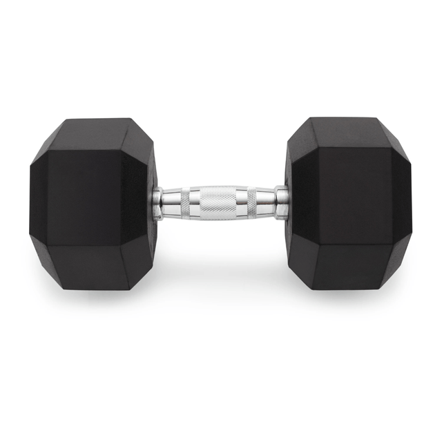 Look Alyfe Proesce Single Rubber Hex Dumbbell with Chrome Handle - LKDB-111