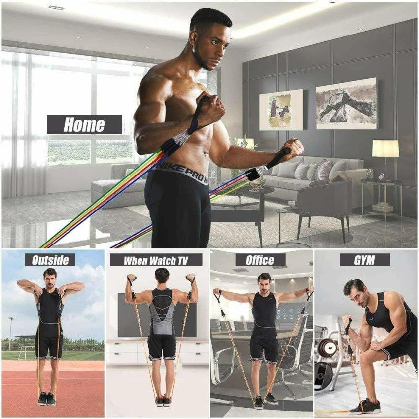 Look Alyfe Resistance Band & Chest Expander 11-Pieces Set