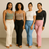 Look Alyfe RibFlex Halter-Neck Flared Lounge Pants