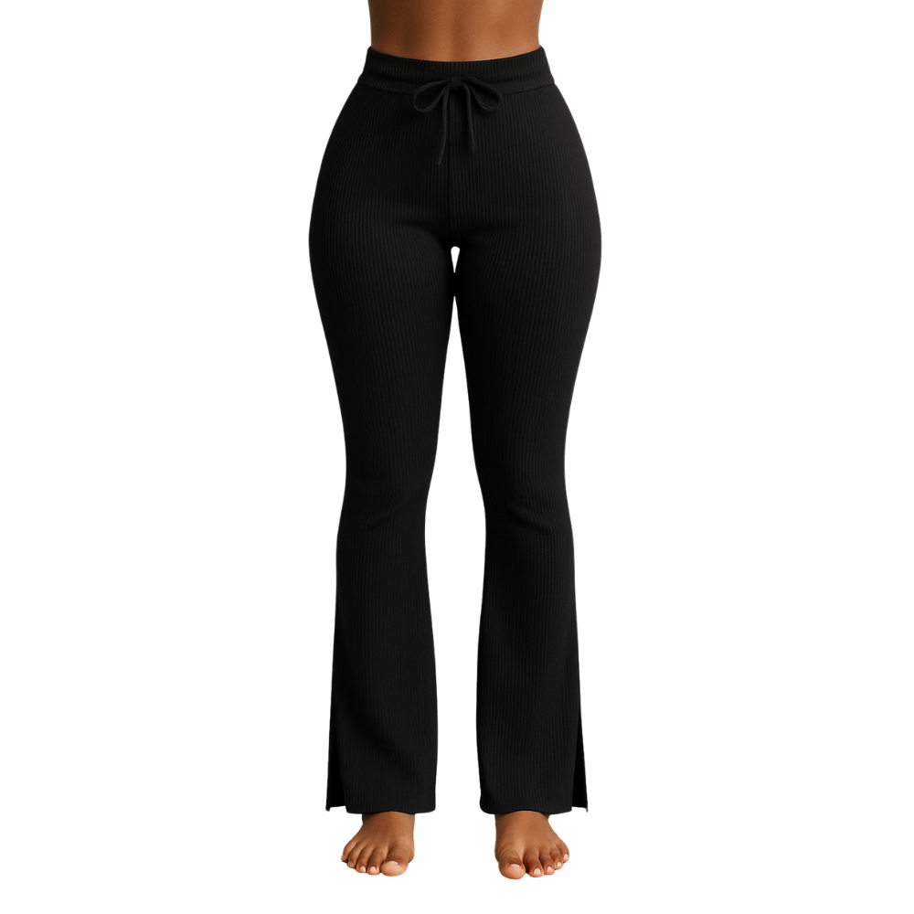 Look Alyfe RibFlex Halter-Neck Flared Lounge Pants