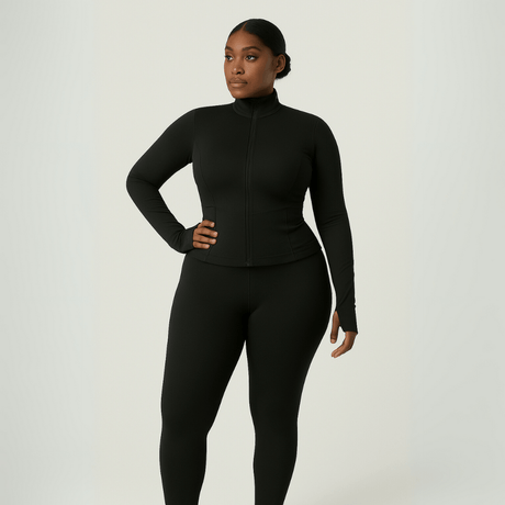 Look Alyfe Sculpt ContourFit 3-Piece Activewear Set - Zip Jacket, Sports Bra & Leggings