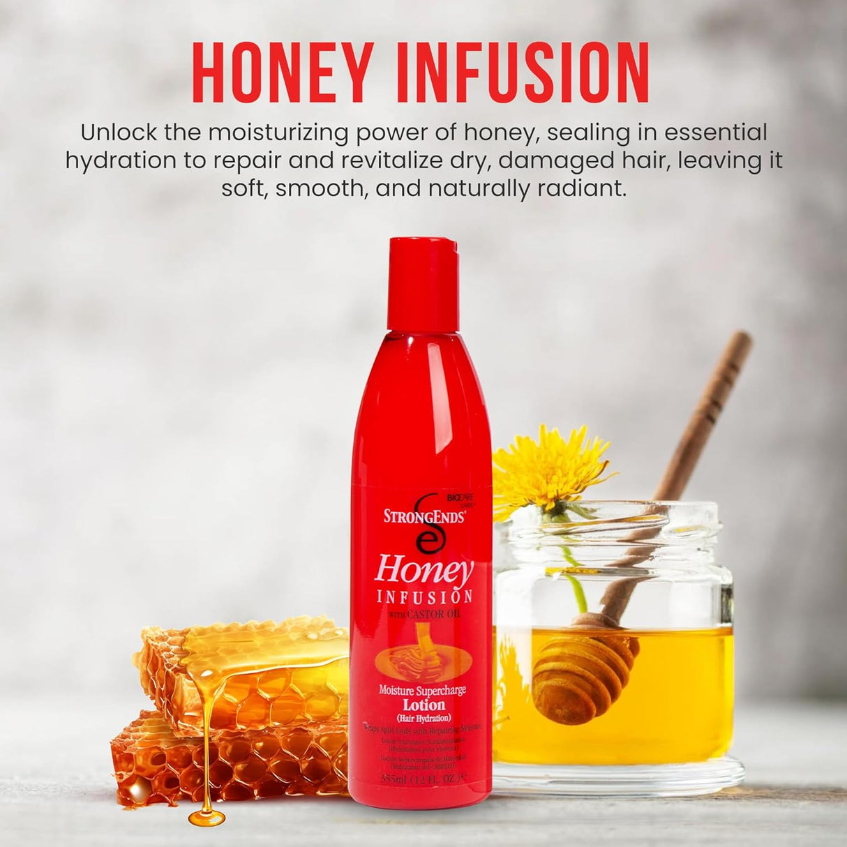 Look Alyfe Strong Ends Honey Infusion Moisture Supercharge Lotion - 355ml