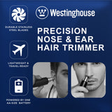 Look Alyfe Westinghouse Precision Cordless Nose & Ear Hair Trimmer - WH1133